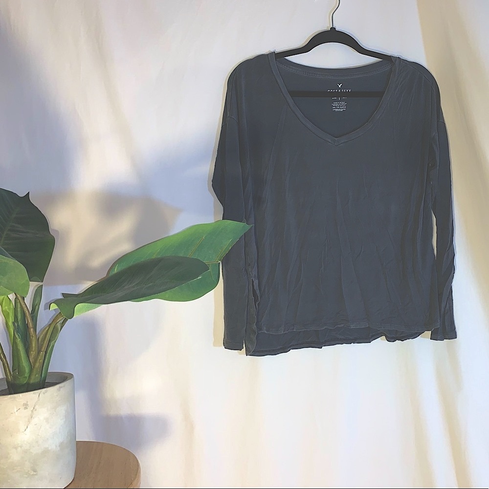Gray Long-Sleeve Shirt
